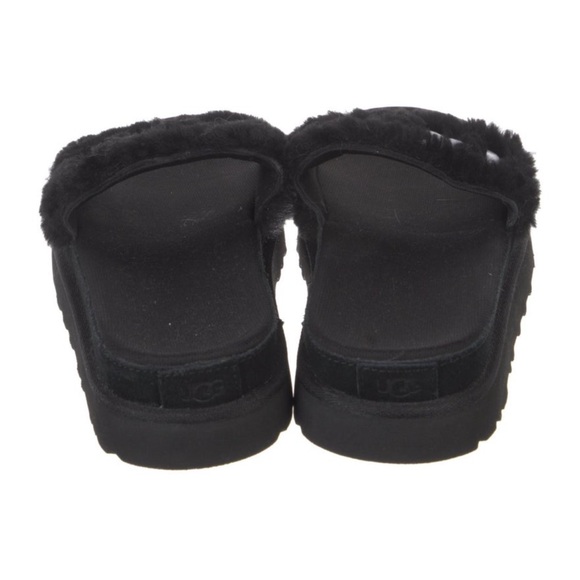 UGG Laton Black Fur Slides - Picture 4 of 6